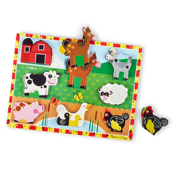 Melissa & Doug Farm Wooden Chunky Puzzle (8 pcs)