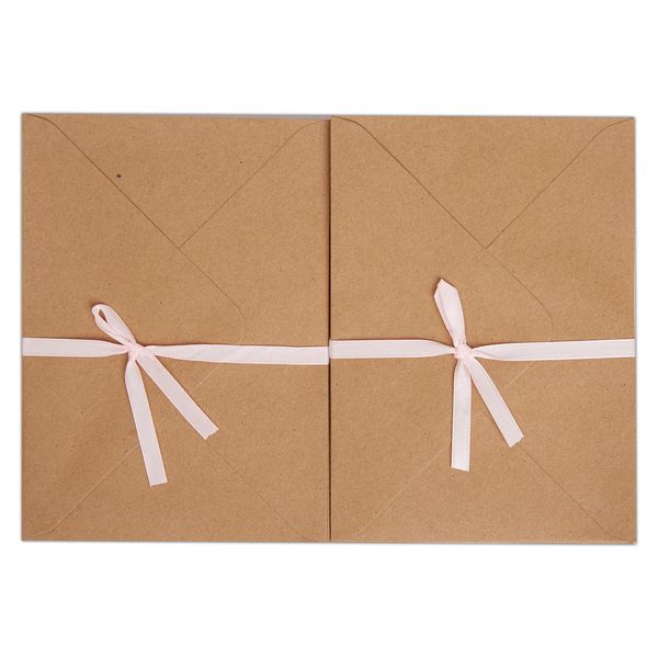 Papermania A6 Cards/Envelopes, Pack of 50, 300gsm, Kraft, A6, Card Making Set for Birthday Card, Thank You Cards, Valentines, Baby Shower, Wedding Card and more! Ideal for Home Crafting