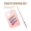 Makeup Spatula and Palette Set, Acrylic Cosmetic Spatula Tool Makeup Mixing Palette with Spatula Foundation Palette and Spatula for Makeup Nail (Pink)