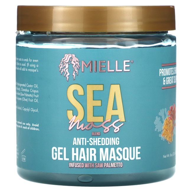 Anti-Shedding Gel Hair Masque, Sea Moss Blend, 8 oz (235 ml)