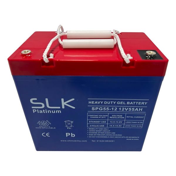 SLK Platinum Mobility Scooter GEL Battery Pair of 2 x 12v 55ah Reliable And long Lasting Replacement Batteries For Electric Scooters And Wheelchairs