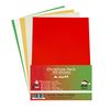 DJP 80gsm A4 Christmas Coloured Assorted Paper Crafts Pack - 100 Sheets