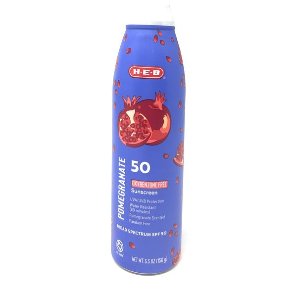 H-E-B Pomegranate Scented Sunscreen Spray - SPF 50-5.5oz bottle