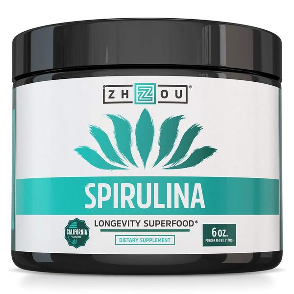 Spirulina , Nutrient Rich Superfood, California Grown, 100% Pure, Vegan, Glut...