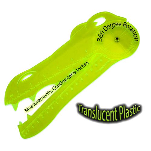 Rehabilitation Advantage Plastic Green Gator Goniometer