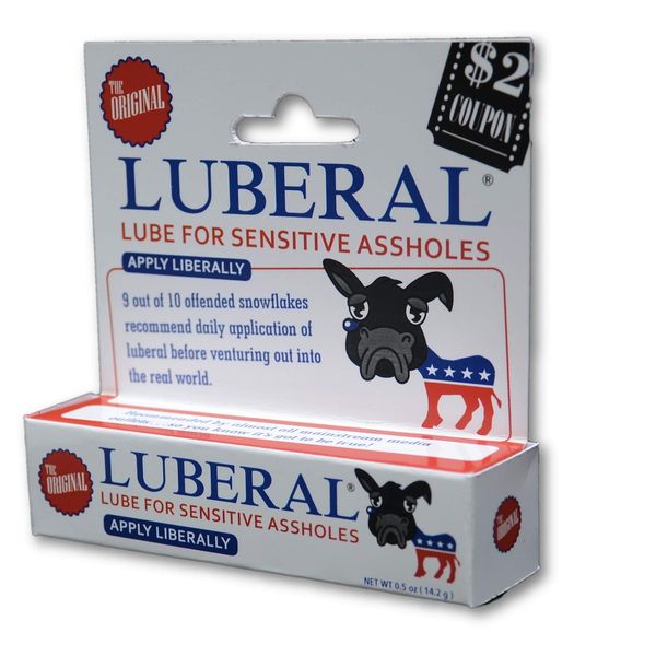 Luberal- The Original Lube for Sensitive Assholes-Political Gift, Gag Gift for Republicans and Liberals That can take a Joke