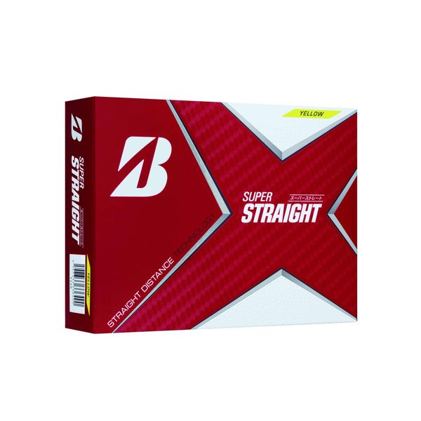 Bridgestone Super Straight Golf Balls, 2021 Model, 12 Balls, Yellow