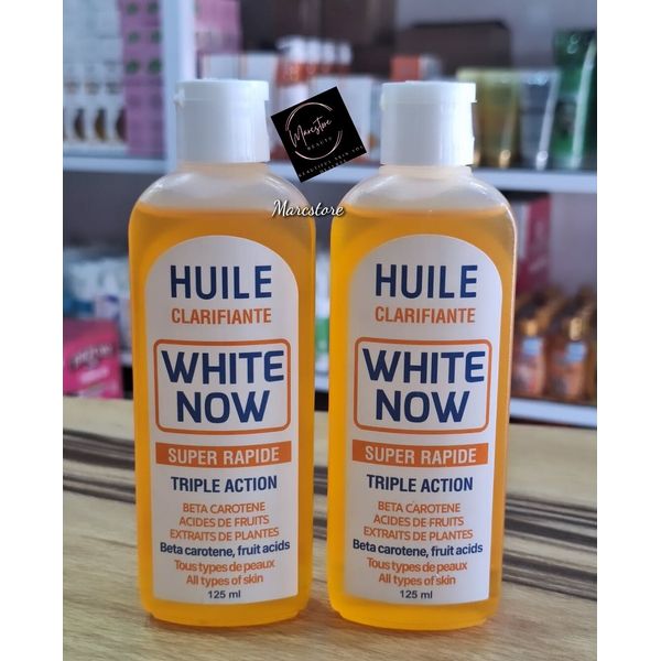 💯 Authentic Huile Eclaircissante White Now  Oil 125ml X2.