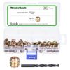 sourcing map 50Pcs Threaded Inserts, M6-1x10 Headless Hex Socket Drive Nut Inserts, Zinc Alloy Hex-Flush Thread Inserts for Wood Working Tools and Accessories
