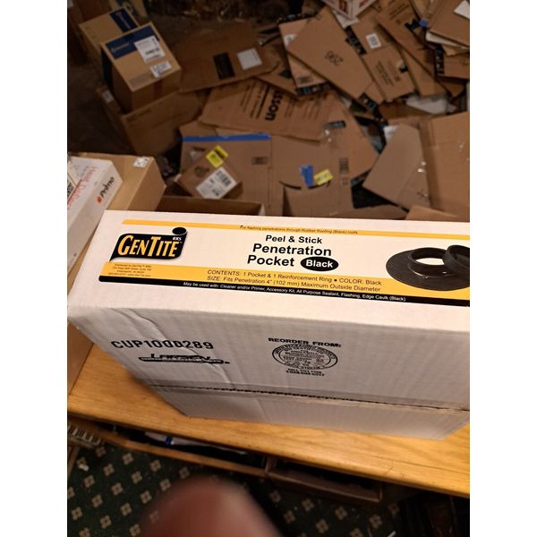 Gentite Peel & Stick Penetration Pocket Membrane Flashing Black
