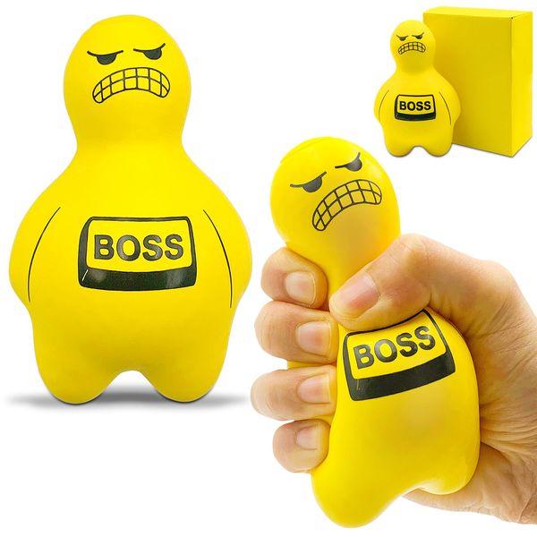 JEKITO Yellow Squeeze Sensory Toys,Decompress and Squeeze Stress Toys Home Office Anxiety Stress Relief Toy Interesting Sensory Toy for Boys Girls Adult Kids Hand Grip Fidget Toys Gift