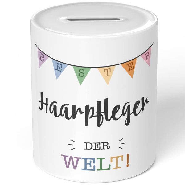 JUNIWORDS Spardose Sparbüchse, Bester Haarpfleger der Welt (5702440)