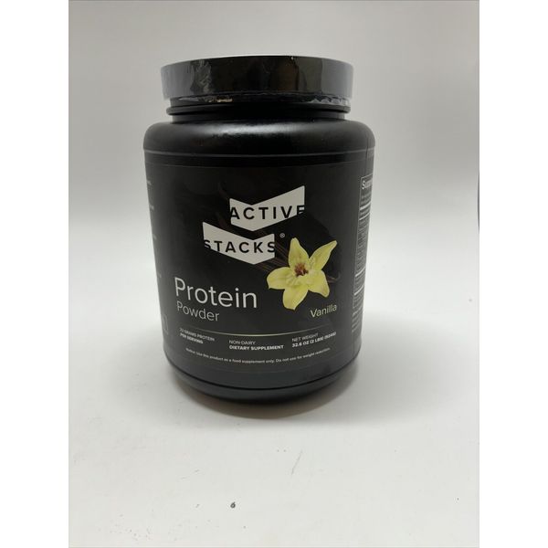 Active Stacks Beef Protein Powder, Vanilla - Dairy Free with Natural Collagen