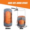 Frelaxy Compression Sack, Ultralight Sleeping Bag Stuff Sack Compression Stuff Sack - Space Saving Gear for Camping, Hiking, Backpacking (Orange, M)