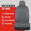 Solid Gray Waterproof Car Seat Covers for Auto Truck Van SUV Front Universal