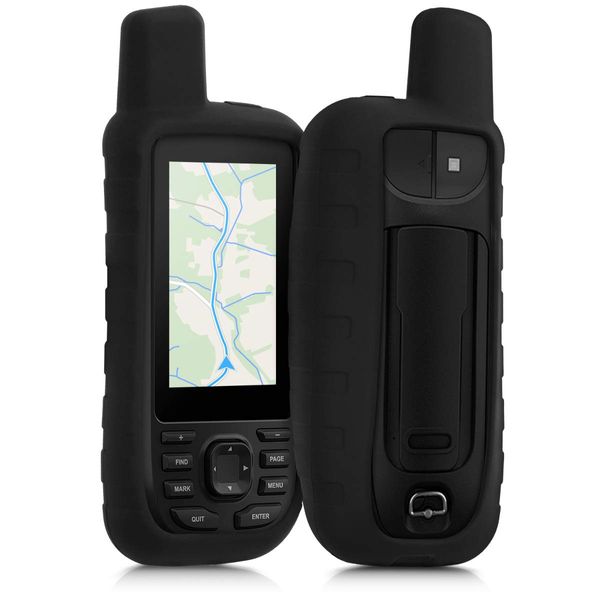 kwmobile Compatibility: Garmin GPSMAP 66s / 66st Case - GPS Navigation Silicone Protective Case Black
