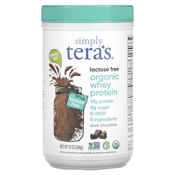 Organic Whey Protein, Dark Chocolate, 12 oz (340 g)