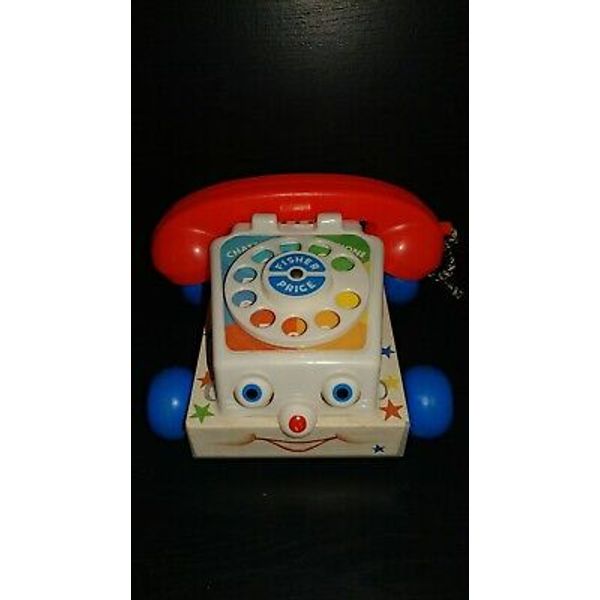 Vintage Fisher Price "Chatter Telephone" Phone 1985 Pull Along Toy Classic