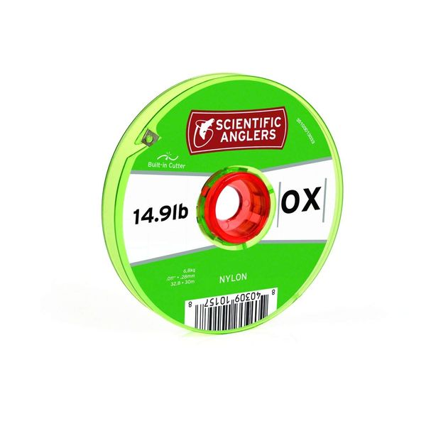 Scientific Anglers Nylon Interlocking Tippet Spool with Cutter, Clear, 6X - 30 m