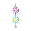 Water Trade Twin Ring Bird Toy Mirror Hanging