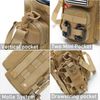 Tactical Molle Pouch Multifunctional Water Bottle Pouch Phone EDC Bag with Shoulder Strap