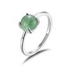 Philip Jones Green Aventurine Adjustable Ring with Quote Card