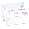 Pack of 10 Lilac Evening Wedding Invitations with envelopes