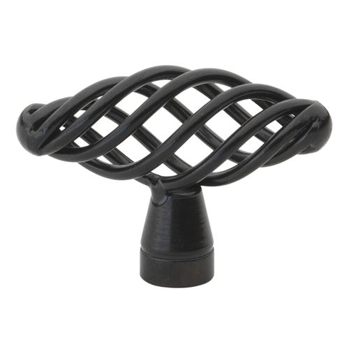 GlideRite Hardware 3041-MB Oval Birdcage Cabinet Knob, 2", Matte Black (10)