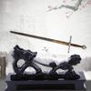 Mumusuki Sword Stand Katana Stand Assembly Black Chinese Dragon Shaped Wooden Sword Holder Rack Display for 30 - 60 cm Ninja Samurai Katana Master Sword Knife Display