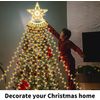 350 LED Christmas String Outdoor Waterfall 8 Light Modes Remote Timer Warm White