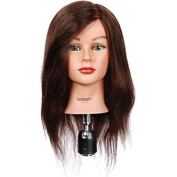 HairArt Cosmetology Mannequin Head (Sue) 18" 100% Human Hair