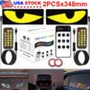 2xDynamic Colorful Eye Lamp Soft Screen Led Eye for Car Window LED Display USB