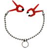Red Jumper Clamps with Ball Chain and Tug Ring