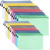 24pcs Plastic Wallets A4 Zip Wallet Ziplock Bags Zip Folder Zipper Bag A5 Zipped Wallets Document Folder