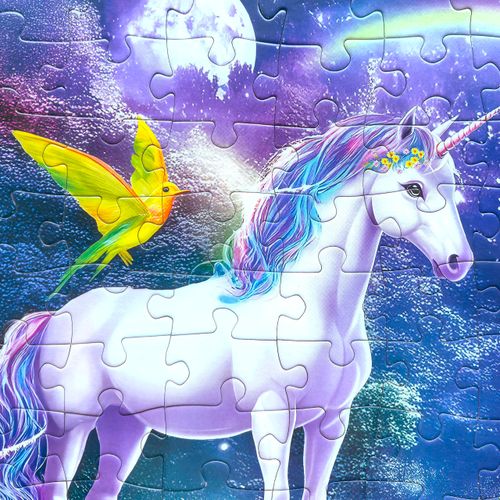 100 Piece Puzzle for Kids Adults - Colorful Unicorns Large Piece Puzzles - Learning Educational Puzzles Gifts for Girls Boys