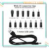 Fizzix USB to DC 5V Cable, Universal 5V USB Power Charger with DC Plug for Electronics