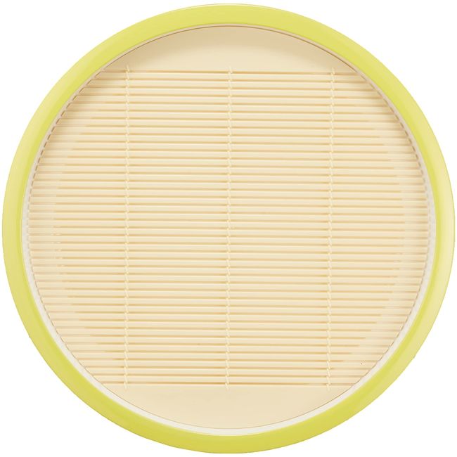 Pearl Metal Saiso HB-647 Noodle Plate, Round with Grate, Green [Made in Japan]