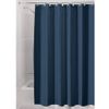 iDesign Poly Bath Curtains, Long Shower Curtain, Made of Polyester, Navy