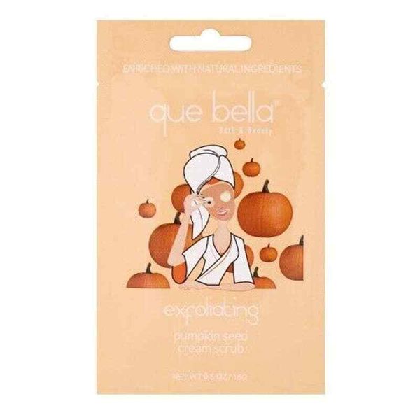 Exfoliating Pumpkin Seed Cream Scrub Face Mask~~Que Bella Bath & Beauty