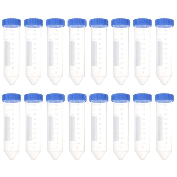 iplusmile Centrifugal Tube 50Ml, Sterile Conical Tubes with Screw Caps, 25 Pack, Polypropylene Containers with Graduations and Write Marks, Vial Test Tubes for Lab Science Experiments