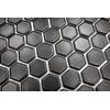 MOS11A-0311 Hexagonal Mosaic Tile Ceramic Mini Black Matt Shower Back Wall Tile Bathroom Tile