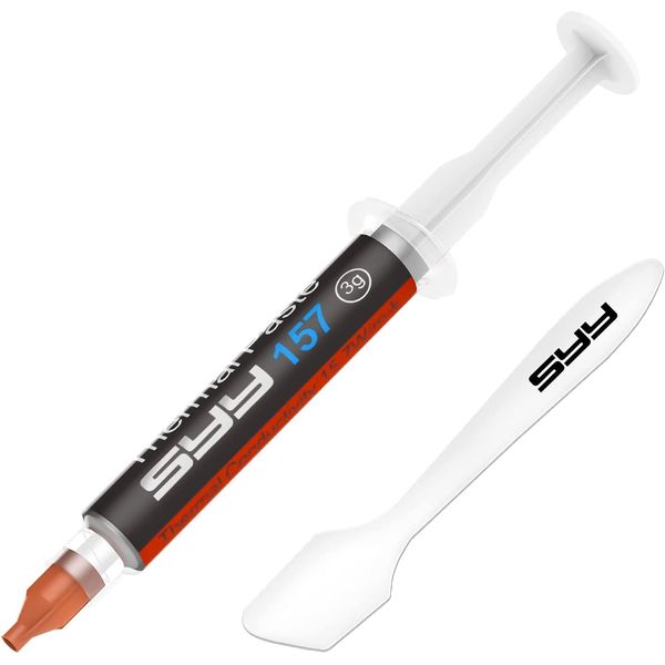 SYY Thermal Paste 3 Gram CPU Paste Thermal Compound Paste Heatsink Carbon Base High Performance Thermal Interface Material CPU Thermal Paste for IC/Processor/CPU/All Coolers