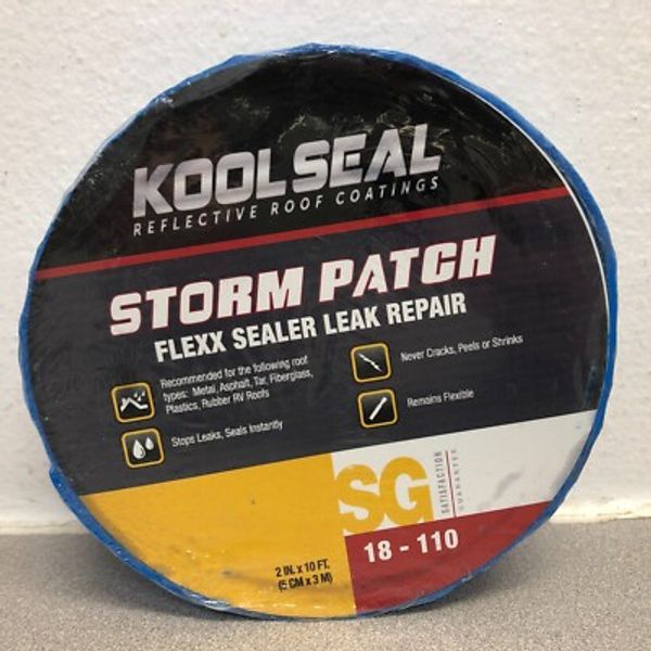 Kool Seal 18-110 Storm Patch 2 inx10 ft Flexx Sealer Permanent Leak Repair-Blue