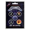 RZ Metallica Blue Button Set (5x Buttons), multicoloured