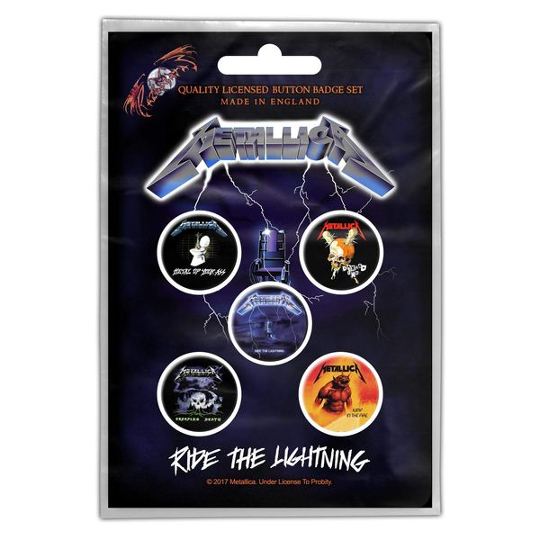 RZ Metallica Blue Button Set (5x Buttons), multicoloured