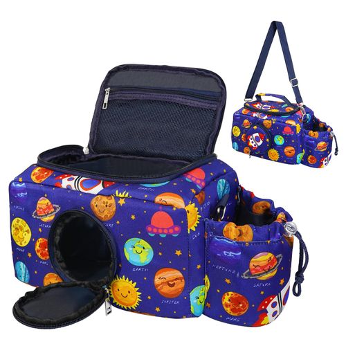 AUGVO Carrying Case for Tonies, Portable Case Carrier Compatible with Tonies and Figures Characters for Tonies, Carrying Storage Bag for Tonies Audio Player, Headphones, Blue