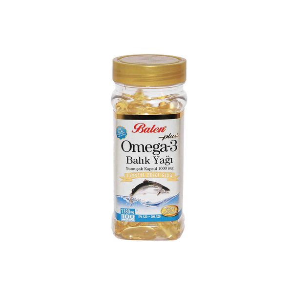 Omega 3 Plus+ Balık Yağı Yumuşak 100 Kapsül