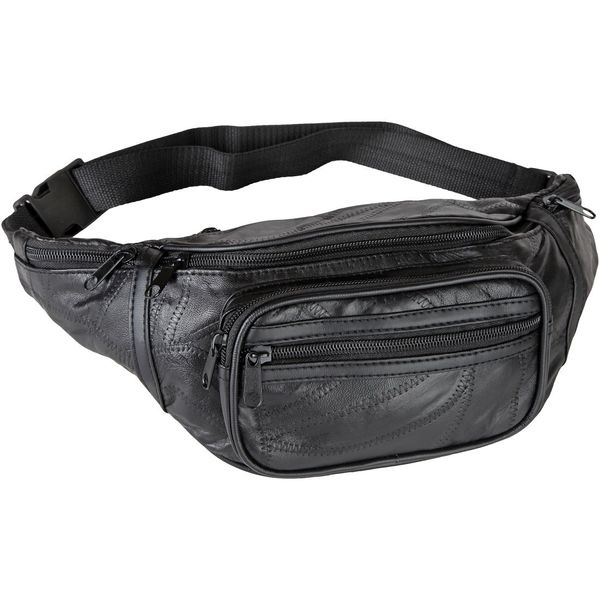 Home-X Genuine Leather Lambskin Waist Bag, Fanny Pack