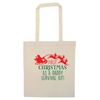 Flox Creative Tote Bag First Christmas Daddy Survival Natural