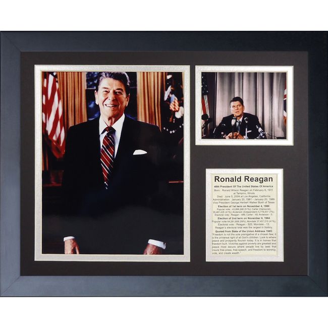 Legends Never Die Ronald Reagan Framed Photo Collage, 11x14-Inch, (16138U)